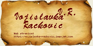 Vojislavka Racković vizit kartica